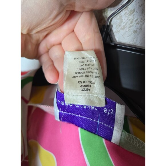 Susan Graver Sleeveless Button Front Top Size Medium Groovy Vintage Art NWT - Picture 6 of 11